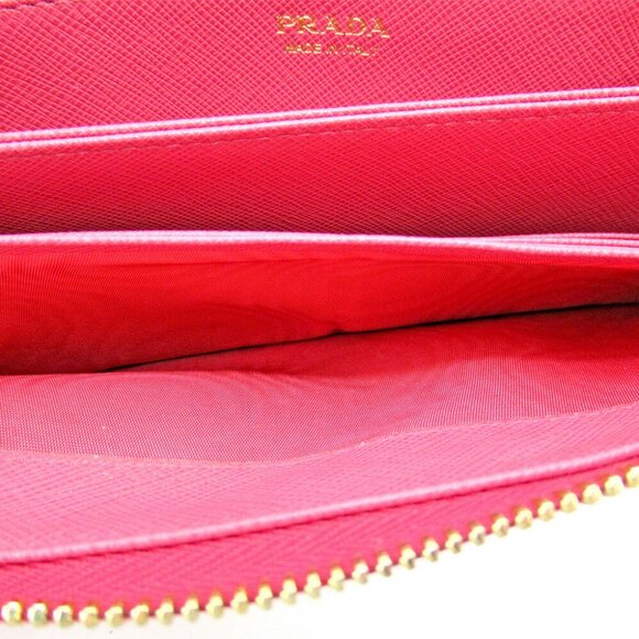 Authentic PRADA purse Zip Around Ladies Pink Leather Sale - Picture 5 of 9